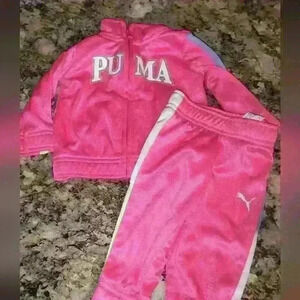Puma jumpsuit two-piece girls baby jumpsuit 0 to 3 months.